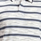 Grey Striped Slim Fit Polo T-Shirt | Greenfibre