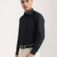Green Solid Slim Fit Party Wear Shirt | Greenfibre
