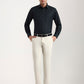 Green Solid Slim Fit Party Wear Shirt | Greenfibre