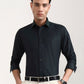 Green Solid Slim Fit Party Wear Shirt | Greenfibre