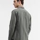 Olive Striped Slim Fit Casual Shirt | Greenfibre