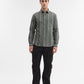 Olive Striped Slim Fit Casual Shirt | Greenfibre
