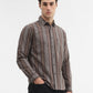 Chocolaty Striped Slim Fit Casual Shirt | Greenfibre