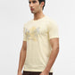 Mustard Printed Slim Fit T-Shirt | Greenfibre