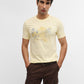 Mustard Printed Slim Fit T-Shirt | Greenfibre