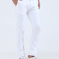 White Solid Super Slim Fit Casual Trouser | Greenfibre