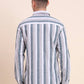 Dark Green Striped Slim Fit Casual Shirt | Greenfibre