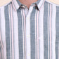Dark Green Striped Slim Fit Casual Shirt | Greenfibre