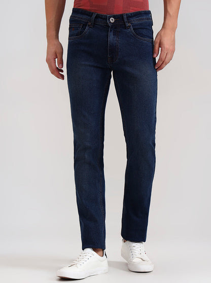 Deep Indigo Washed Slim Fit Jeans | Greenfibre