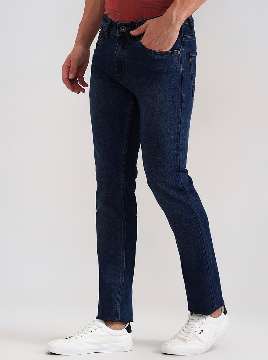 Deep Indigo Washed Slim Fit Jeans | Greenfibre