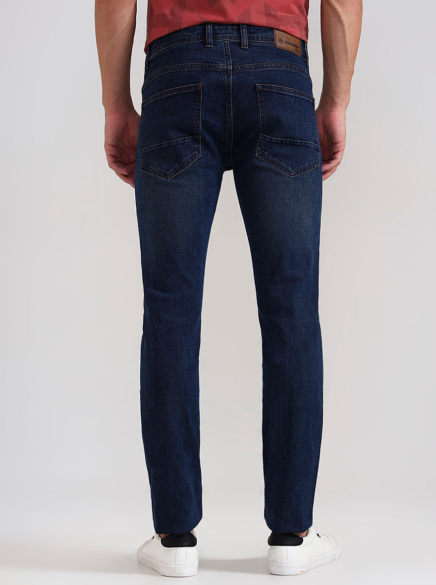 Deep Indigo Washed Slim Fit Jeans | Greenfibre
