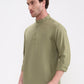 Green Solid Slim Fit Casual Shirt | Greenfibre