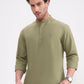 Green Solid Slim Fit Casual Shirt | Greenfibre