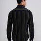 Olive Green Striped Slim Fit Casual Shirt | Greenfibre