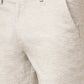 Beige Solid Neo Fit Casual Trouser | Greenfibre