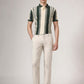 Beige Solid Neo Fit Casual Trouser | Greenfibre