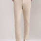 Beige Solid Neo Fit Casual Trouser | Greenfibre