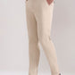 Beige Solid Neo Fit Casual Trouser | Greenfibre