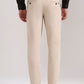 Beige Solid Neo Fit Casual Trouser | Greenfibre