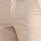 Beige Solid Neo Fit Casual Trouser | Greenfibre