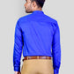 Royal Blue Solid Slim Fit Party Wear Shirt | Greenfibre