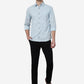 Blue Printed Slim Fit Casual Shirt | Greenfibre