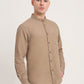 Khaki Solid Slim Fit Casual Shirt | Greenfibre