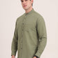 Green Solid Slim Fit Casual Shirt | Greenfibre