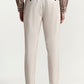Beige Striped Slim Fit Track Pant | Greenfibre