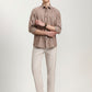 Beige Striped Slim Fit Track Pant | Greenfibre