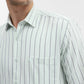 Light Green Striped Smart Fit Semi Casual Shirt | Greenfibre