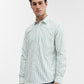 Light Green Striped Smart Fit Semi Casual Shirt | Greenfibre