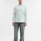 Light Green Striped Smart Fit Semi Casual Shirt | Greenfibre