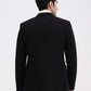 Black Solid Regular Fit Blazer | Greenfibre