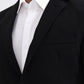 Black Solid Regular Fit Blazer | Greenfibre