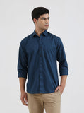 Blue Solid Smart Fit Semi Casual Shirt | Greenfibre