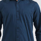 Blue Solid Smart Fit Semi Casual Shirt | Greenfibre