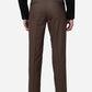Brown Solid Slim Fit Formal Trouser | Greenfibre