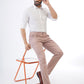 Pink Solid Neo Fit Casual Trouser | Greenfibre