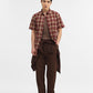 Maroon Checked Slim Fit Casual Shirt | Greenfibre