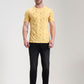 Buff Yellow Printed Slim Fit T-Shirt | Greenfibre