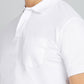 White Solid Regular Fit Polo T-Shirt | Greenfibre