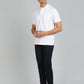 White Solid Regular Fit Polo T-Shirt | Greenfibre