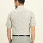 Beige & Green Printed Regular Fit Formal Shirt | JadeBlue