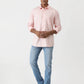 Pink Solid Smart Fit Semi Casual Shirt | Greenfibre