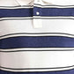 Blue & White Striped Slim Fit Polo T-Shirt | Greenfibre