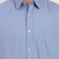 Blue Solid Slim Fit Semi Casual Shirt | Greenfibre