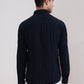 Dark Navy Blue Solid Slim Fit Casual Shirt | Greenfibre