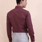 Carrot Red Checked Slim Fit Formal Shirt | Greenfibre