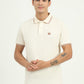 Cream Solid Slim Fit Polo T-Shirt | Greenfibre